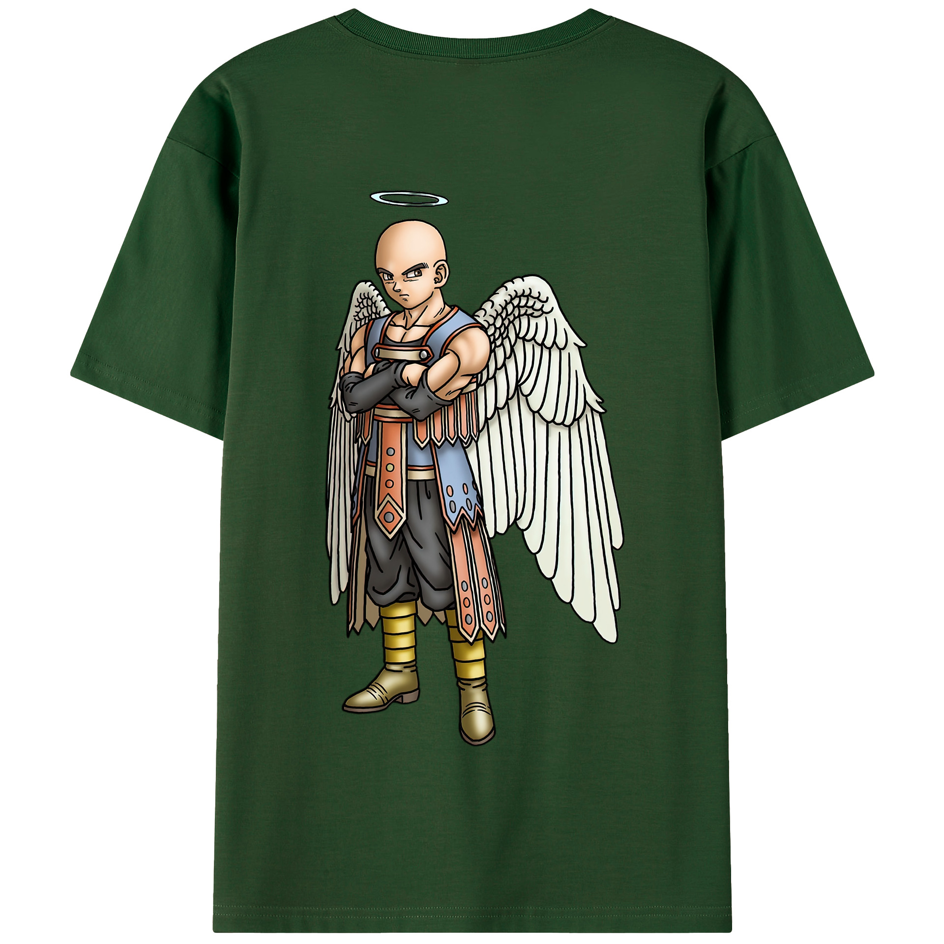 （画像用） ドラゴンクエスト Doragon Kuesuto Dragon Quest 綿100％半袖Tシャツ（背面プリント）